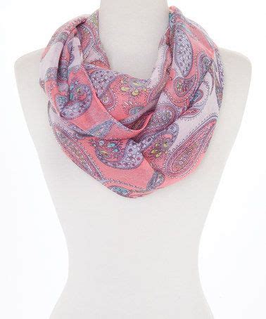 Rapti Pink Paisley Infinity Scarf Pink Paisley Infinity Scarf Scarf