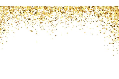 Golden confetti background. Sparkling and shiny tinsel decor