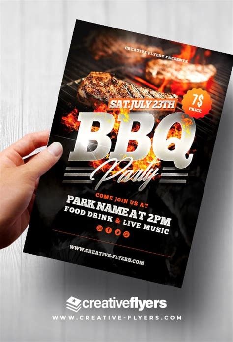 Customizable Bbq Flyer Psd Template Creative Flyers