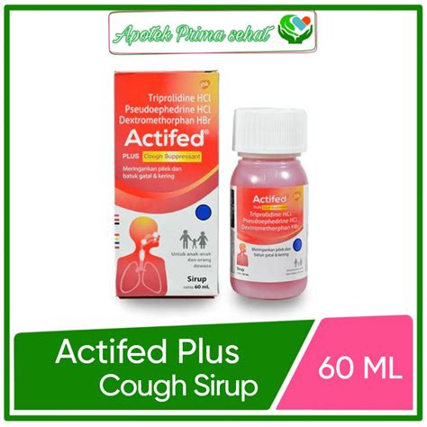 Jual Obat Batuk Actifed Plus Merah Expectorant Cough Sirup