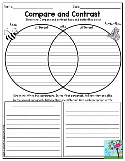 Compare And Contrast Grade 2 Worksheets