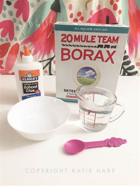 How To Make Basic Slime With Borax And Glue Tuxedo Cats And Coffee