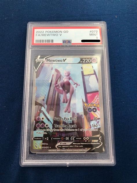 Pokemon Mewtwo V Alternate Art Alt Art Full Art Pokemon Go Psa Mint