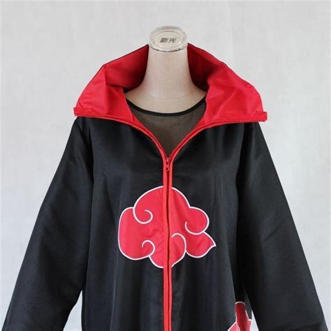 Anime Naruto Cosplay Costume Akatsuki Cloak Naruto Uchiha