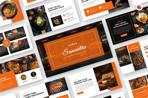 Samantha Food And Beverages Powerpoint Template