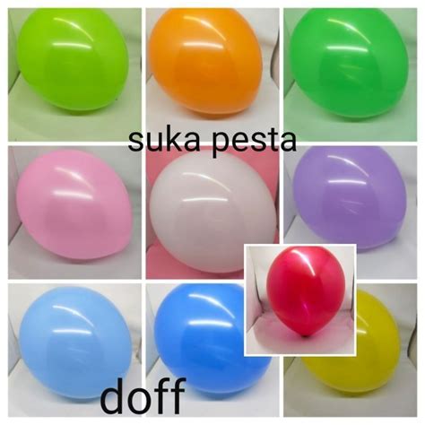 Jual BALON LATEX DOFF 12 INCH 1 PACK ISI 100 PCS Shopee Indonesia