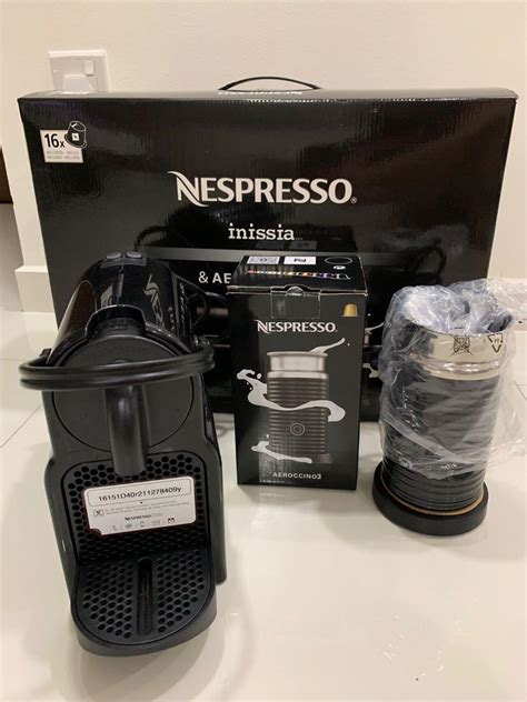 Nespresso Inissia Black Aeroccino Bundle Tv Home Appliances