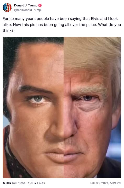 Trump Asks If We Think He Looks Like Elvis