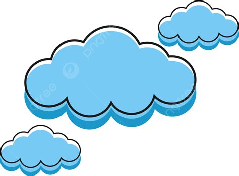 Diseño De Vector De Nube Azul Gratis Png Vectores De Nubes Gratis