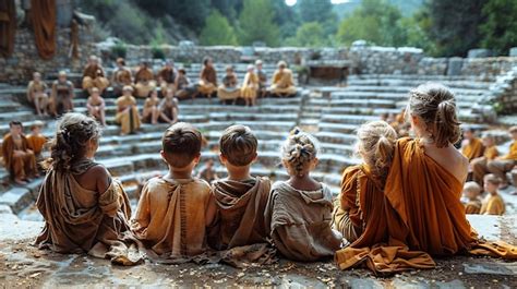 La Vida Cotidiana De Los Ni Os En La Antigua Grecia Imagen Generada