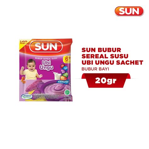 Jual Sun Bubur Sereal Susu Ubi Ungu Sachet Gr Shopee Indonesia