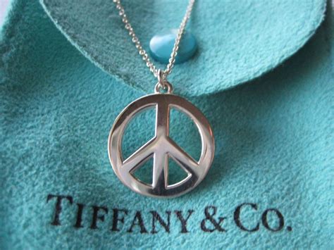 Timeless Authentic Tiffany & Co. Sterling Silver Small Peace Sign ...