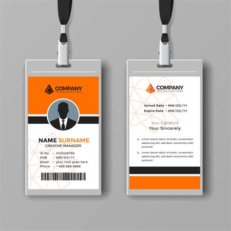 Id Card Template Illustrations Royalty Free Vector Graphics And Clip Art