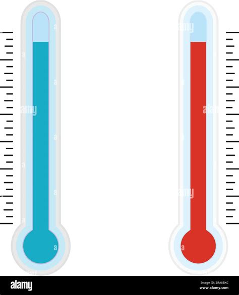 Thermometer Hot And Cold Present Weather Warm And Cold Vector Of