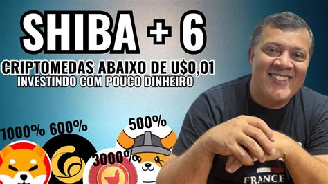 SHIBA INU E MAIS 6 CRIPTOMOEDAS ABAIXO DE 1CENTAVO DE DOLLAR COMO