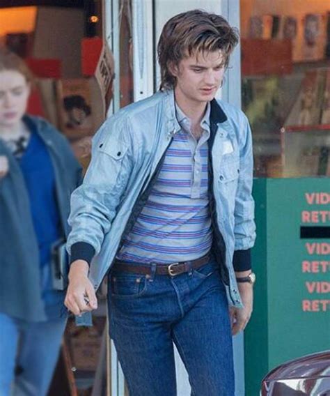 Stranger Things Steve Harrington Jacket | Joe Keery Blue Bomber Jacket