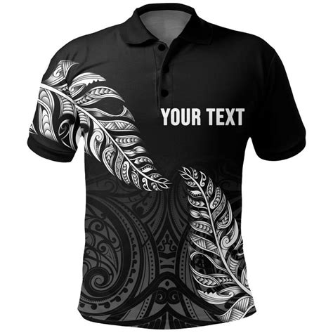 Aio Pride Custom Text Aotearoa New Zealand Maori Silver Fern Polo