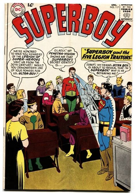 Superboy Elusive Legion Issue Dc Silver Age Vg Fn Comic