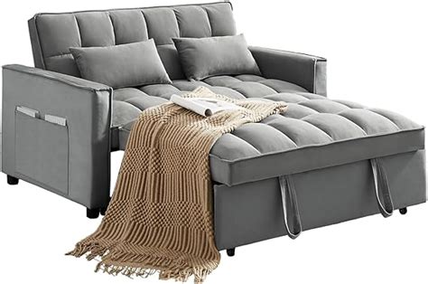 Amazon Antetek Convertible Sleeper Sofa Bed In Velvet