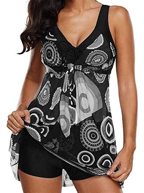 Summer Women Bikini Set Printed Swimwear Swimsuit Padded Tankini