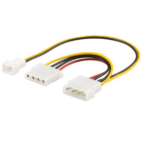 Fan Adapter Molex Connector 4 Pin To 3 Pin Connector And 4 Pin Molex Plug 20cm Cable Buy 4 Pin