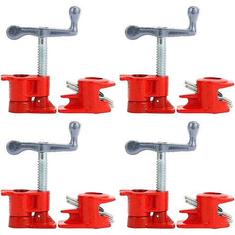 Buy YaeTek 4 Pack 3 4 Wood Gluing Pipe Clamp Set Heavy Duty PRO