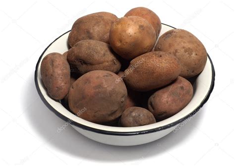 Bowl Of Raw Organic Potatoes Stock Photo By ©gdolgikh 5729846