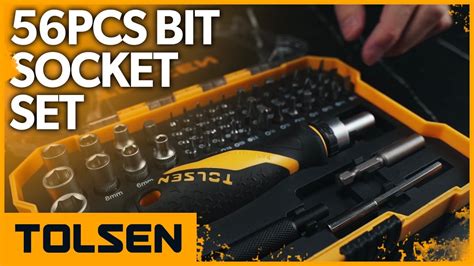 Tolsen Piece Bit And Socket Set With Ratchet Screwdriver Durable