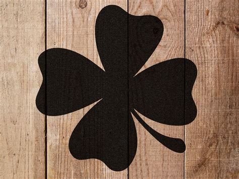 Four Leaf Clover Stencil Reusable Four Leaf Clover Stencil Etsy