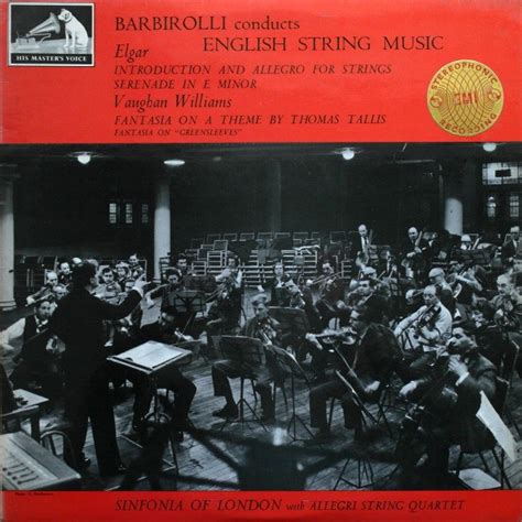 Barbirolli Conducts Elgar Vaughan Williams Sinfonia Of London With