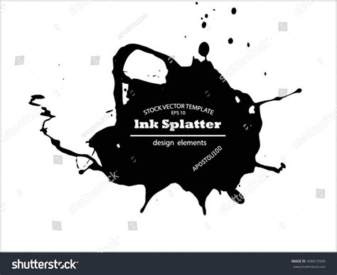 Abstract Black Ink Splash Background Grunge Stock Vector Royalty Free