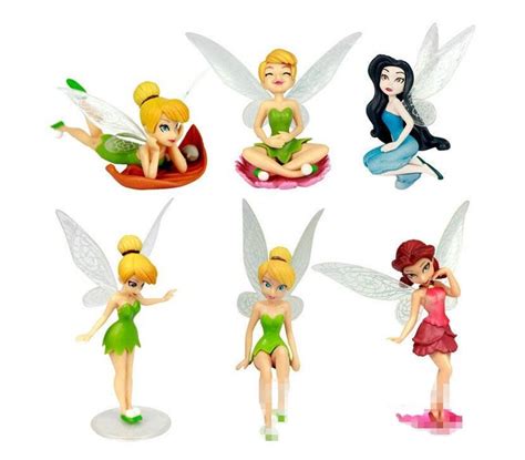 Tinkerbell Tinker Bell Fairy Girls Dolls 6pcs Figures Cake Topper Party