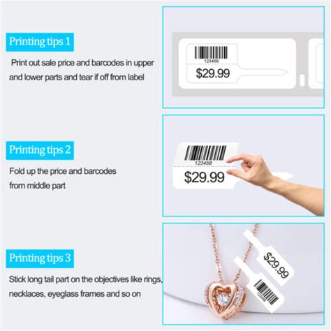 Roll Price Tag Jewelry Labels Rat Tail For Dymo Labelwriter