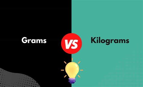 Grams Vs Kilograms Whats The Difference With Table