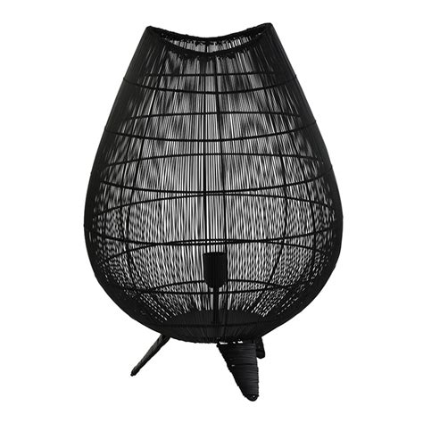 Lampe De Table Rustique Noire En Forme De Panier Light And Living Yumi