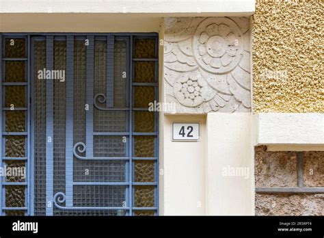 France Meurthe Et Moselle Nancy Detail Of The Doorway With Ironwork