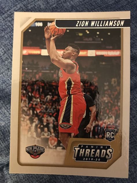 Zion Williamson Rc Panini Threads No Ebay