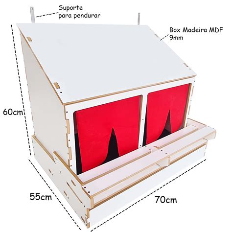 Ninho Para Galinha Galinheiro Poedeira Duplo GB Gaiolas