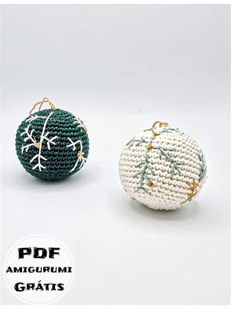 Amigurumi Natal Ornamentos Bola Receita de PDF Grátis