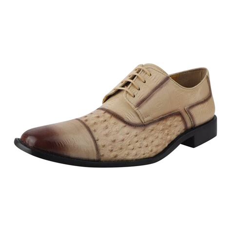 Libertyzeno Mens Oxford Style Dress Shoes Beige