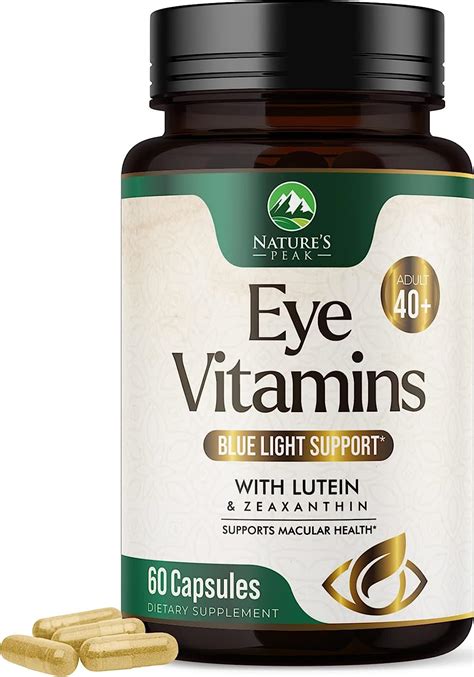 Eye Vitamin Mineral Supplement With Lutein Zeaxanthin Bilberry