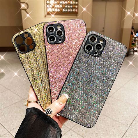 Luxury Brand Bling Glitter Sequin Soft Phone Case For Iphone 14 11 12