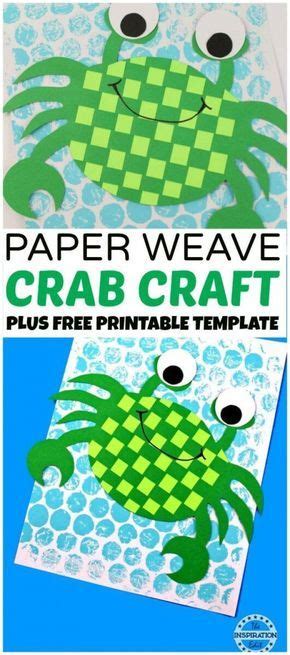 Paper Weave Crab Craft For Preschoolers Crab Crafts Preschool Crafts