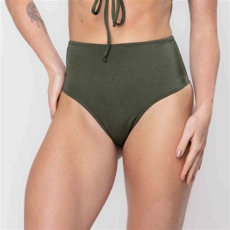 Calcinha Biquíni Hot Pants Fio Duplo Glee Verde Militar Cacto