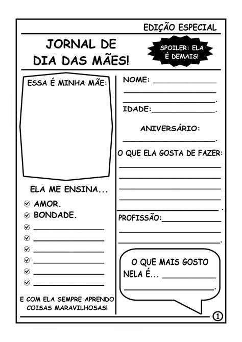 Jornal Especial Dia Das M Es Blog Espa O Educar