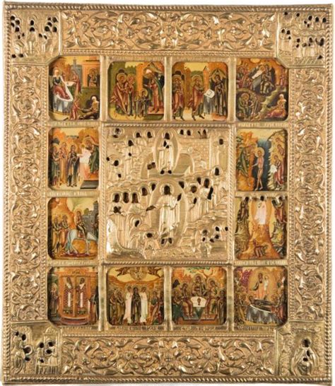 Russian Icon Book With A Rare Collection Of Antique Icons