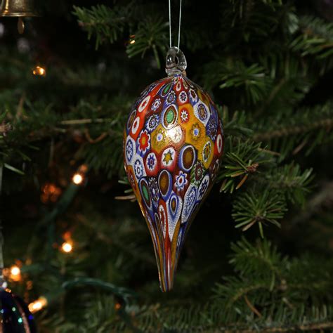 Christmas Tree Ornaments | Murano Glass Icicle Christmas Ornament ...