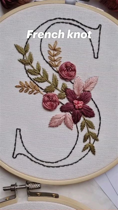 French knot Hand embroidery in 2022 | Embroidery and stitching, Flower embroidery desig… in 2024 ...