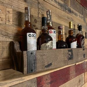 Floating Bourbon Barrel Stave Shelf With Free Shipping Shelves