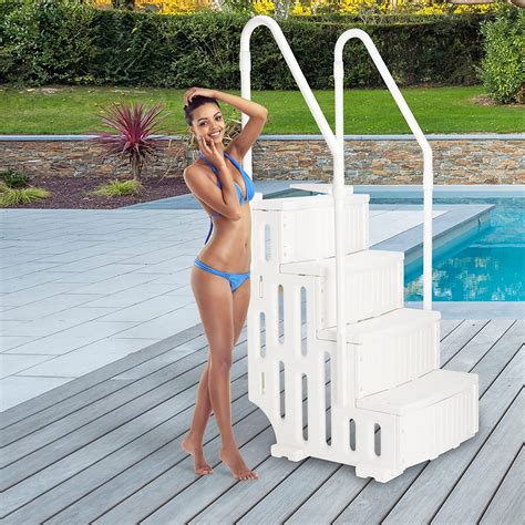 VINGLI Heavy Duty 4 Step Pool Ladder 400lb Weight For Above Ground